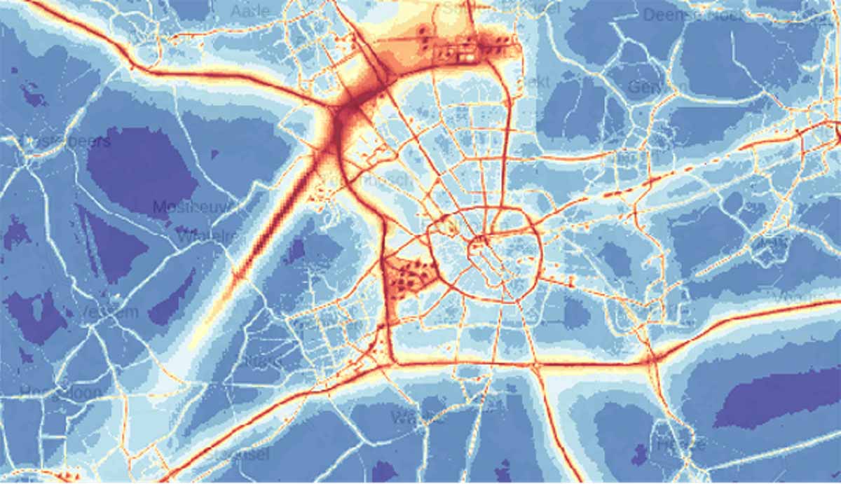 Eindhoven city particulate matter concentration