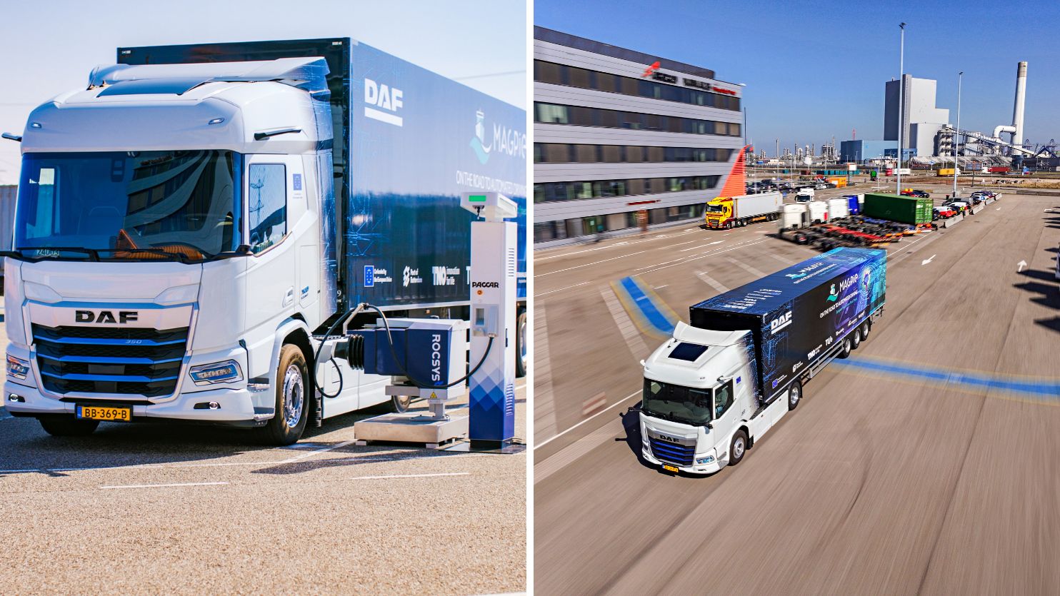 Automated truck driving and hands-free charging system