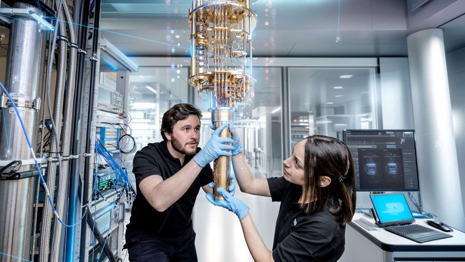 Ines working on TNO's quantum computer