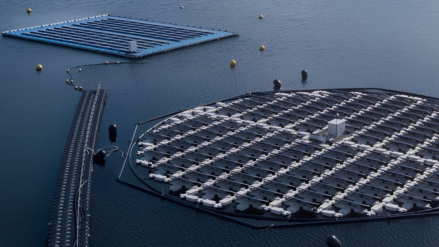 Drijvende zonnepanelen op het Oostvoornse Meer