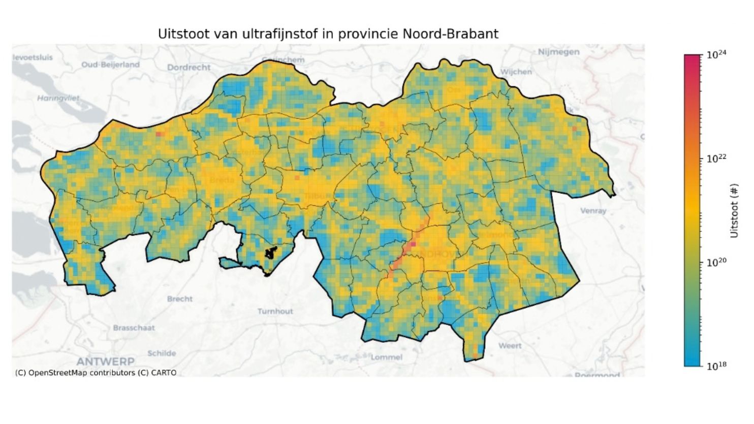 Uitstoot Noord-Brabant - ultrafijnstof