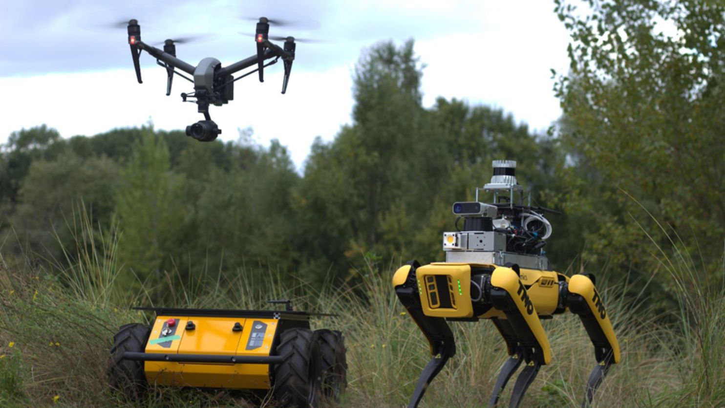 TNO Intelligent Imaging gebruikt Spot, Husky en drones om onze beeldvorming hardware en verwerkingsalgoritmen te testen.