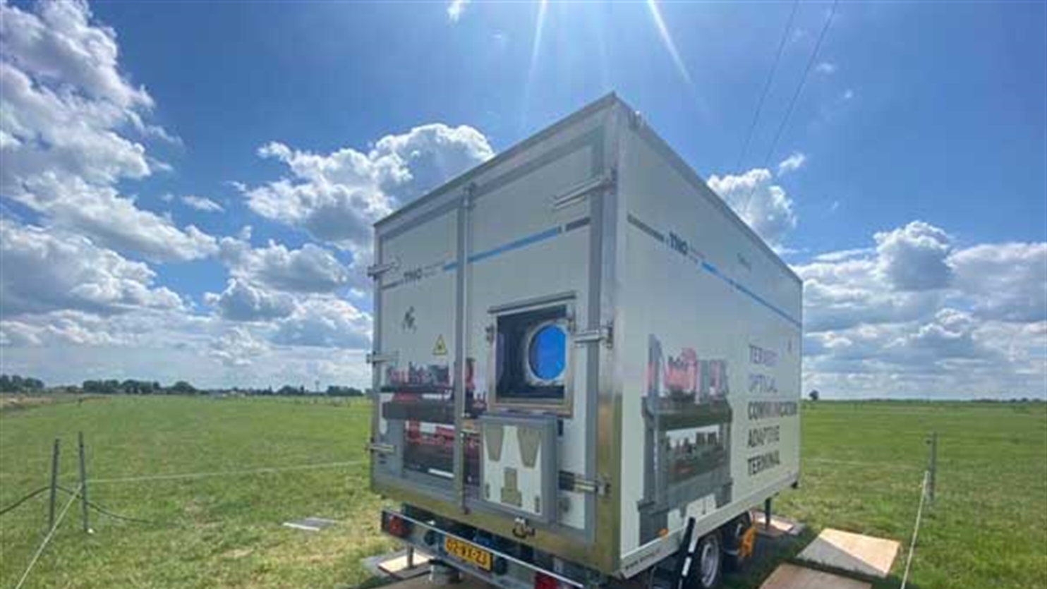 Demonstration model of optical ground station at the KNMI test site near Lopik