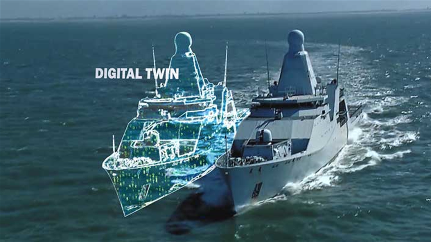 Digitale en fysiek schip, voorbeeld van een digital twin