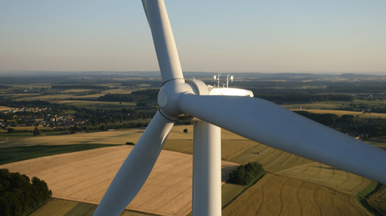 wind turbine close up